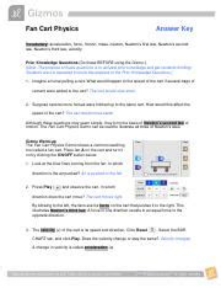 Fan Cart Physics Answer Key PDF: Solve Experiments with Confidence