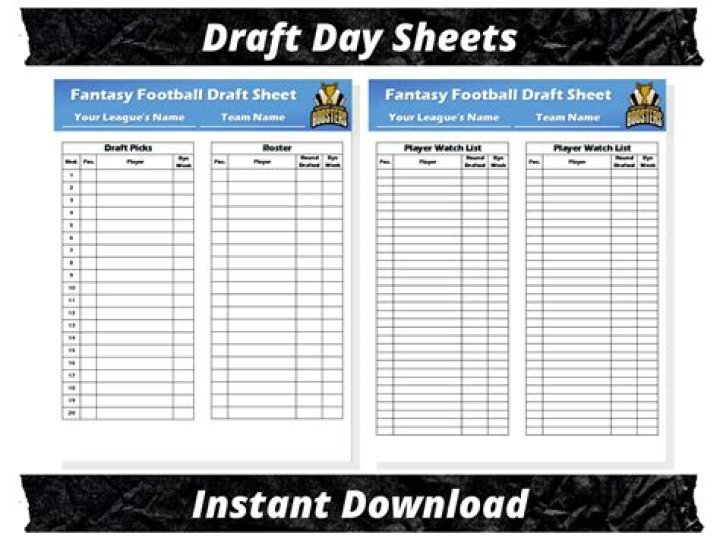 Fantasy Football Draft List PDF – Top Picks & Pro Tips