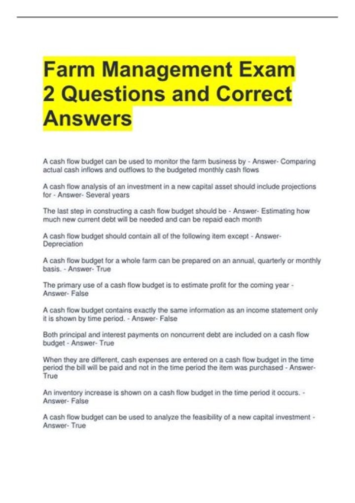 Farm Management Questions and Answers PDF: Expert Answers for Better Farming