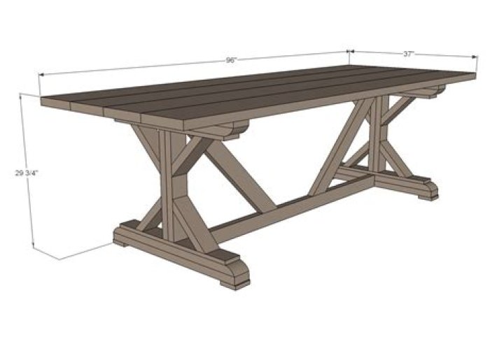 Farmhouse Table Plans PDF – Download Free Custom Designs