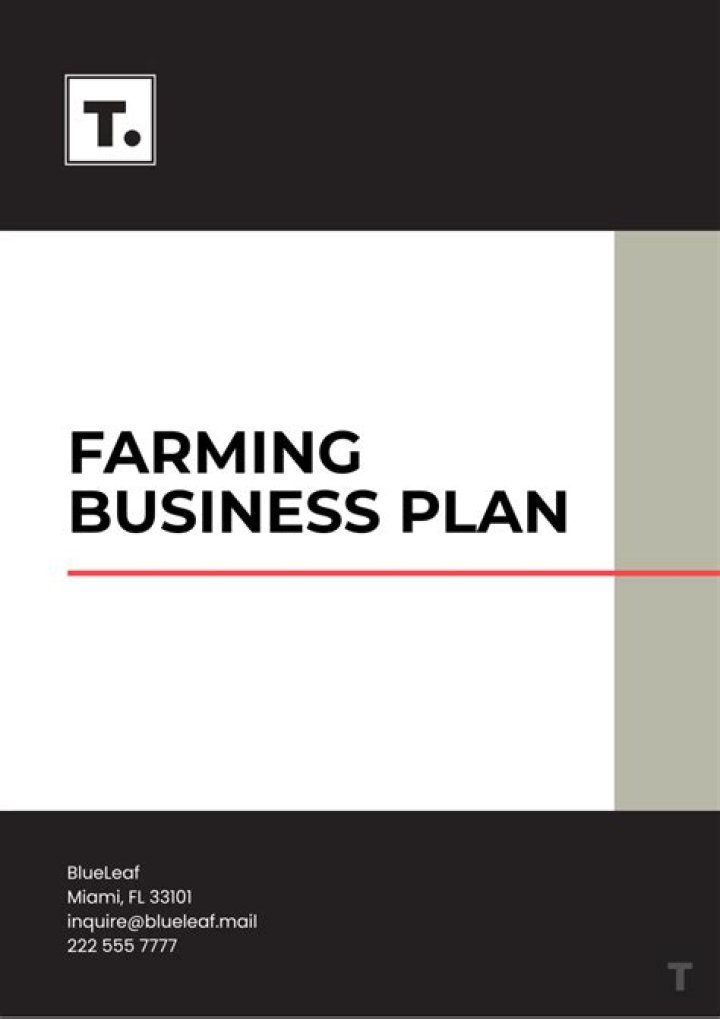 Farming Business Plan Template PDF: Start Your Farming Venture Today