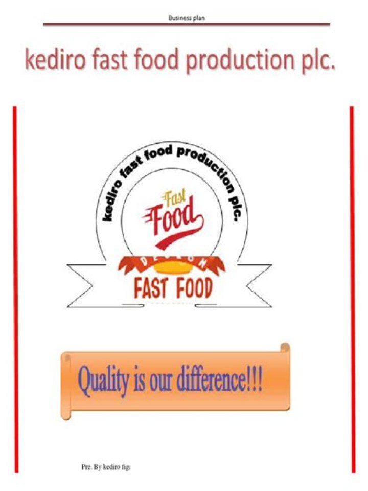 Free Fast Food Business Plan PDF – Download Now