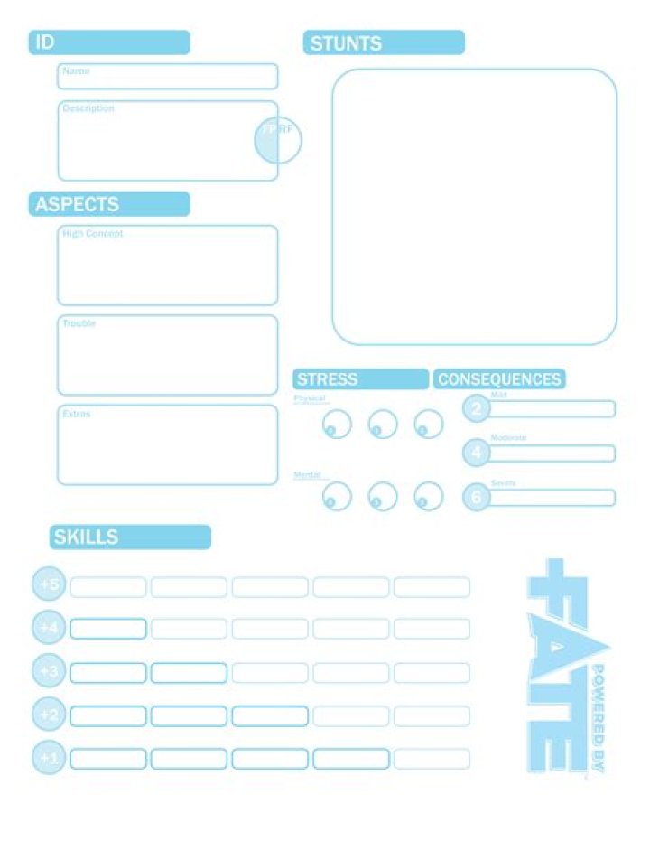 Download Free Fate Character Sheet PDF – Perfect for RPGs