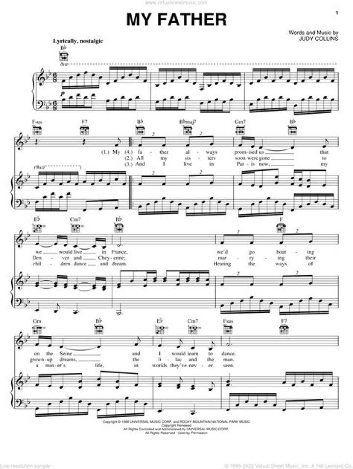 Father in My Life: Sheet Music PDF with Heartfelt Notes
