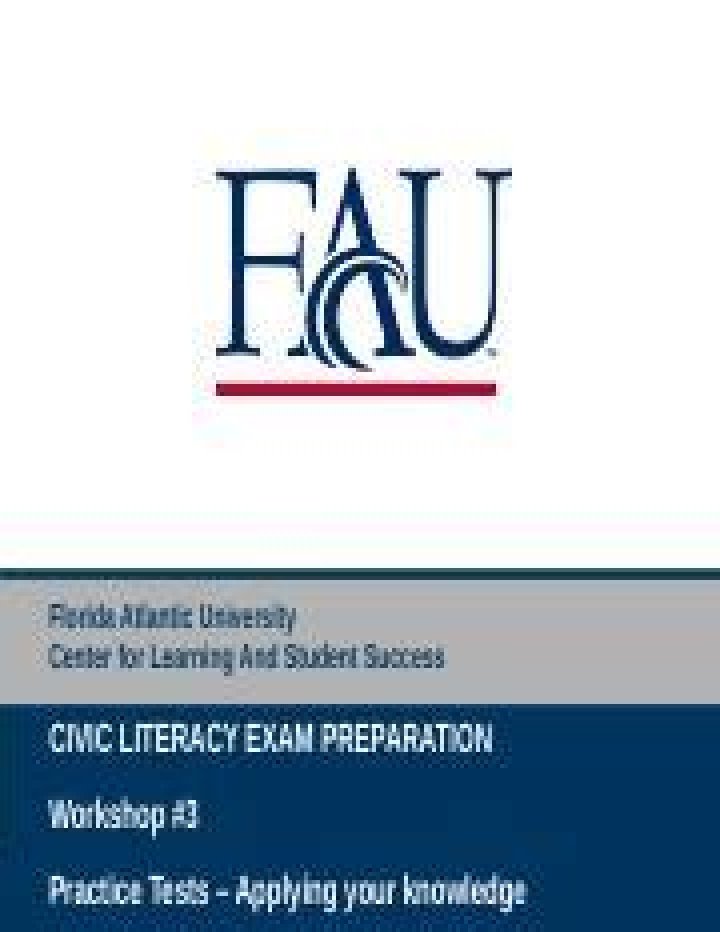 Fau Civic Literacy Practice Test PDF: Boost Your Civic Knowledge Now
