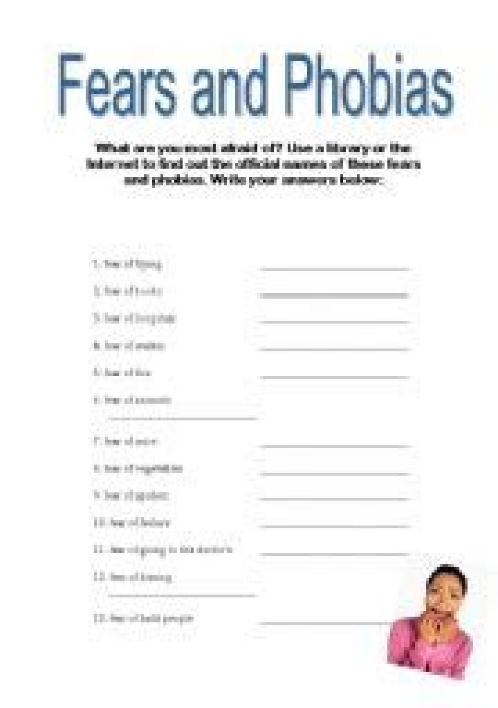 Fears and Phobias Worksheet PDF – Manage Anxiety & Overcome Fears