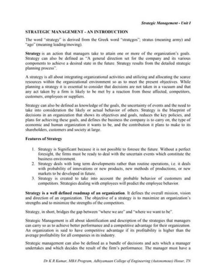 Key Features of Strategic Management PDF: Master Planning & Execution