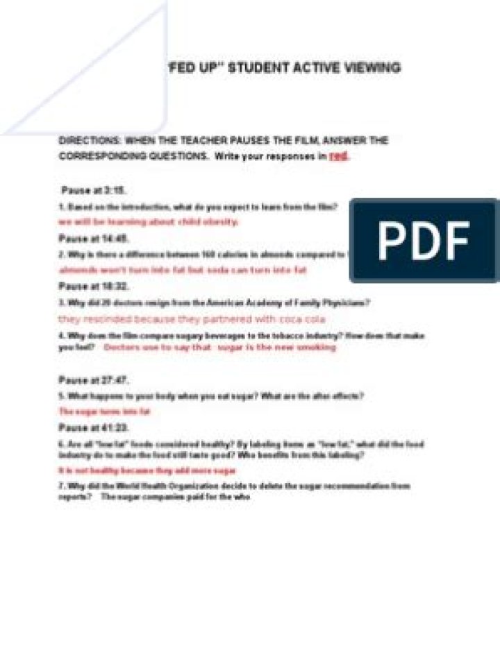 Fed Up with Movie Questions? Get the Answer Key PDF Now
