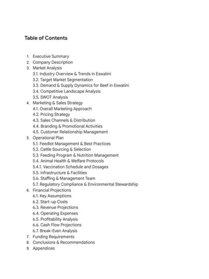 Comprehensive Feedlot Business Plan PDF for Profitable Operations