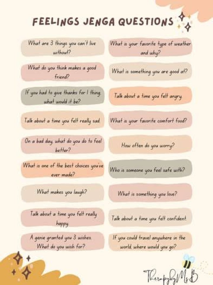 Feelings Jenga Questions PDF: Engage Emotions & Build Empathy