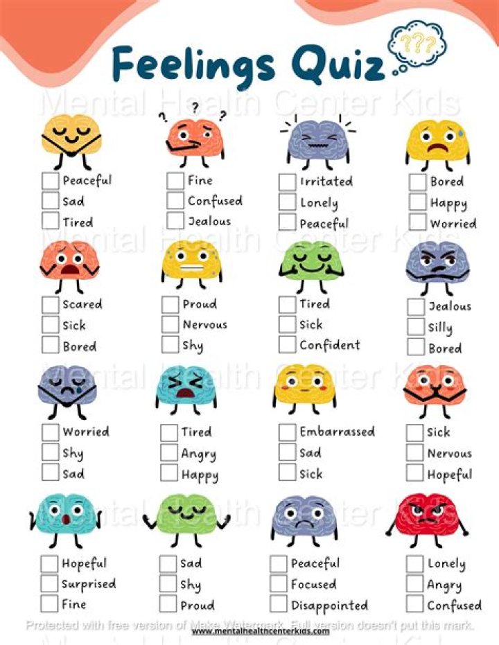 Feelings Worksheets PDF for Emotional Awareness & Therapy