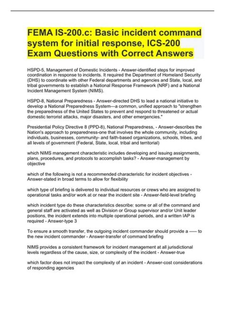 FEMA 200 Answers PDF Free Download – Complete Guide & Answers