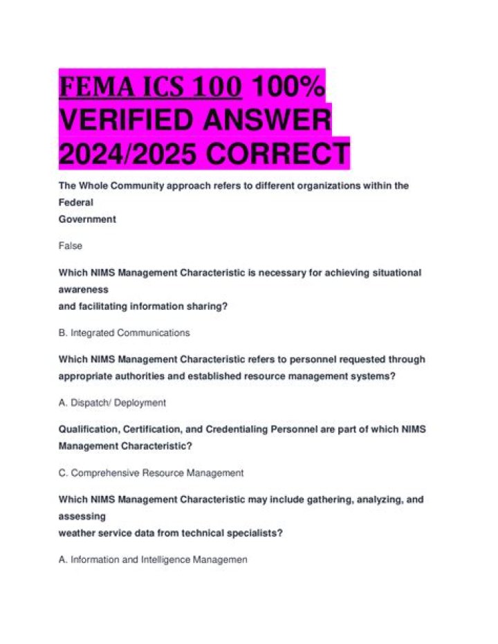 FEMA ICS 400 Test Answers PDF – Pass the Exam with Confidence