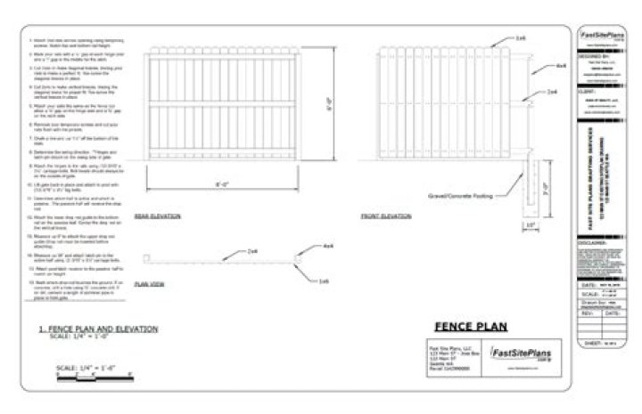 Download Free Fence Plans & Drawings PDF for Easy Installation