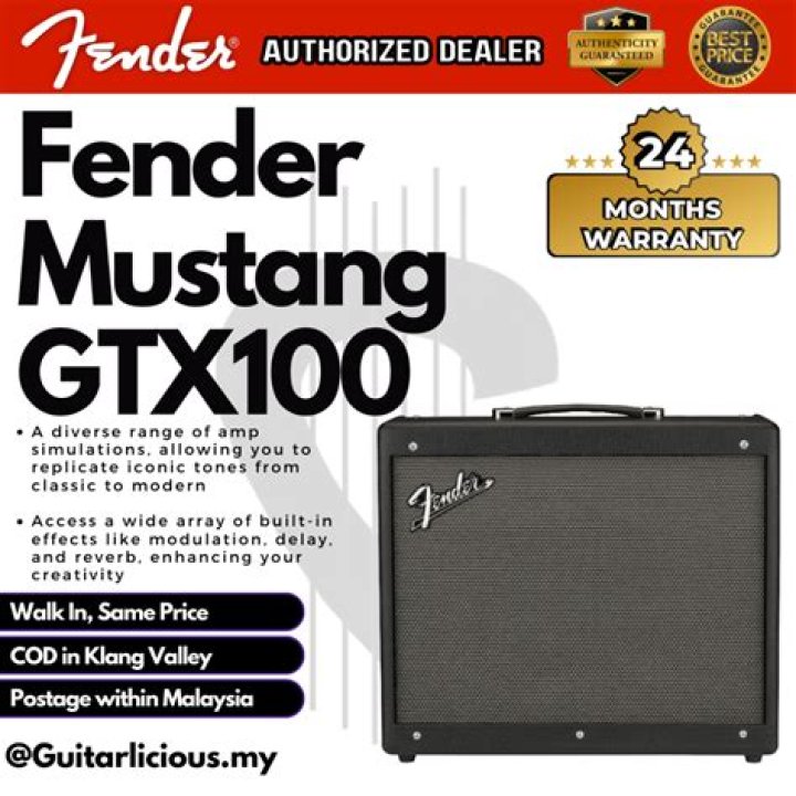 Fender Mustang GTX100 Preset List PDF – Full Guitar Tuning Presets