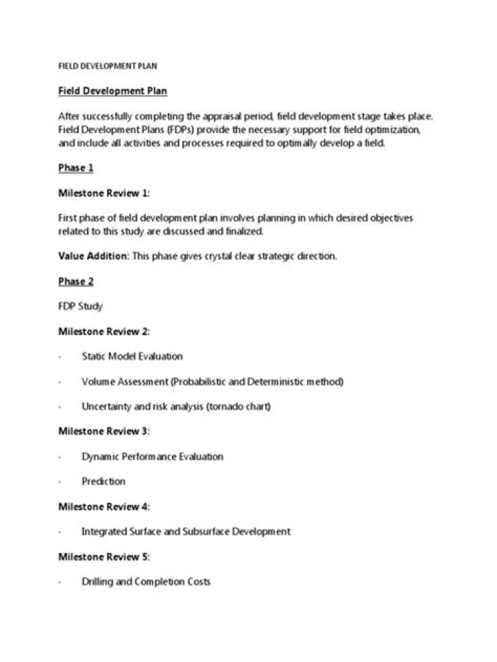 Field Development Plan PDF: Comprehensive Guide & Template