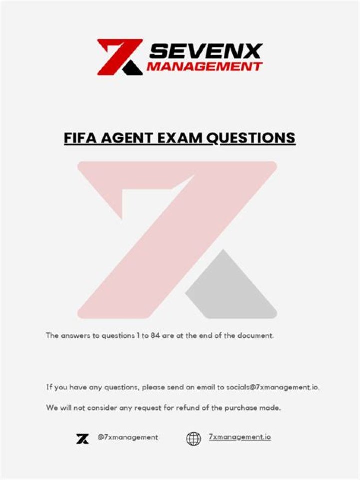 FIFA Agent Exam Sample Questions PDF: Practice & Prepare Now