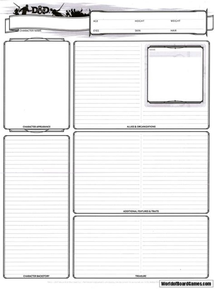 Fifth Edition Character Sheet PDF – Perfect Printable Game Reference