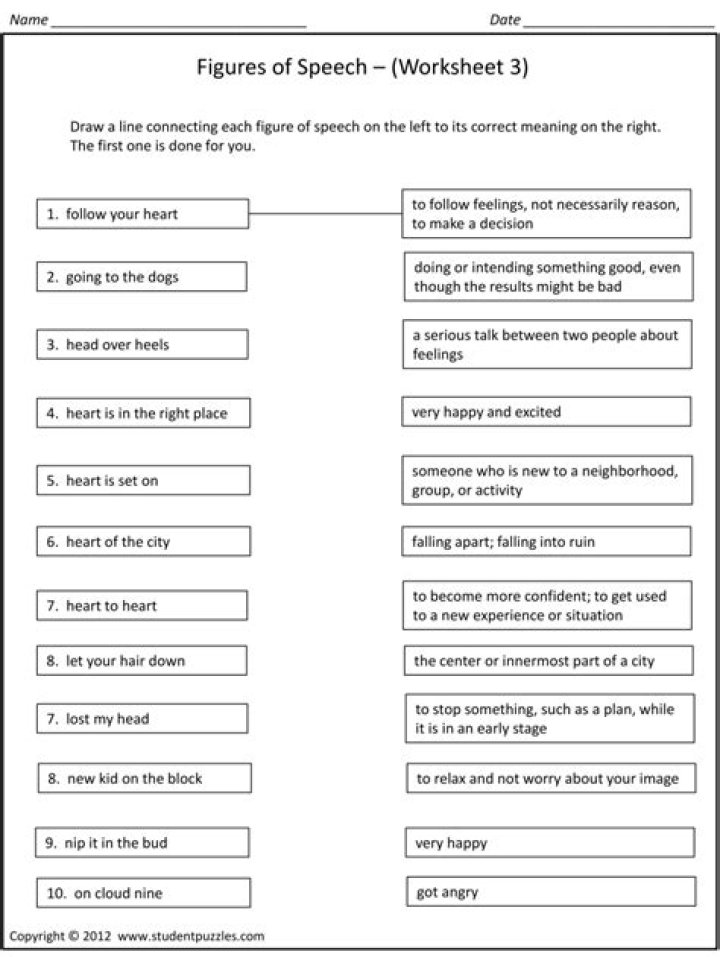 Free Figures of Speech Worksheet PDF: Master Literary Devices