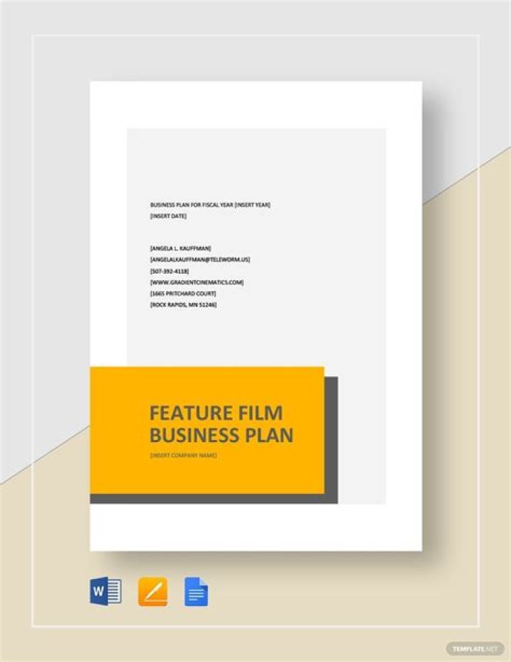 Download Free Film Business Plan Sample PDF