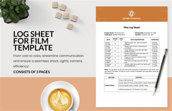 Download Free Film Log Sheet PDF for Easy Production Tracking
