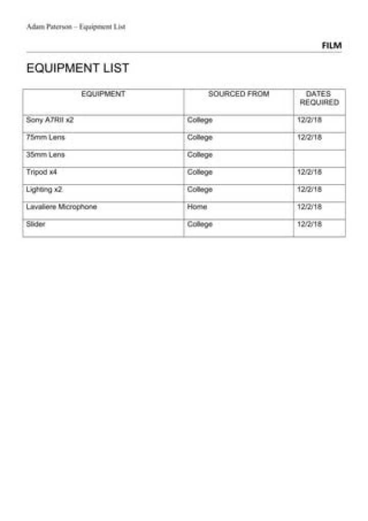 Essential Filmmaking Equipment List PDF for Beginners & Pros