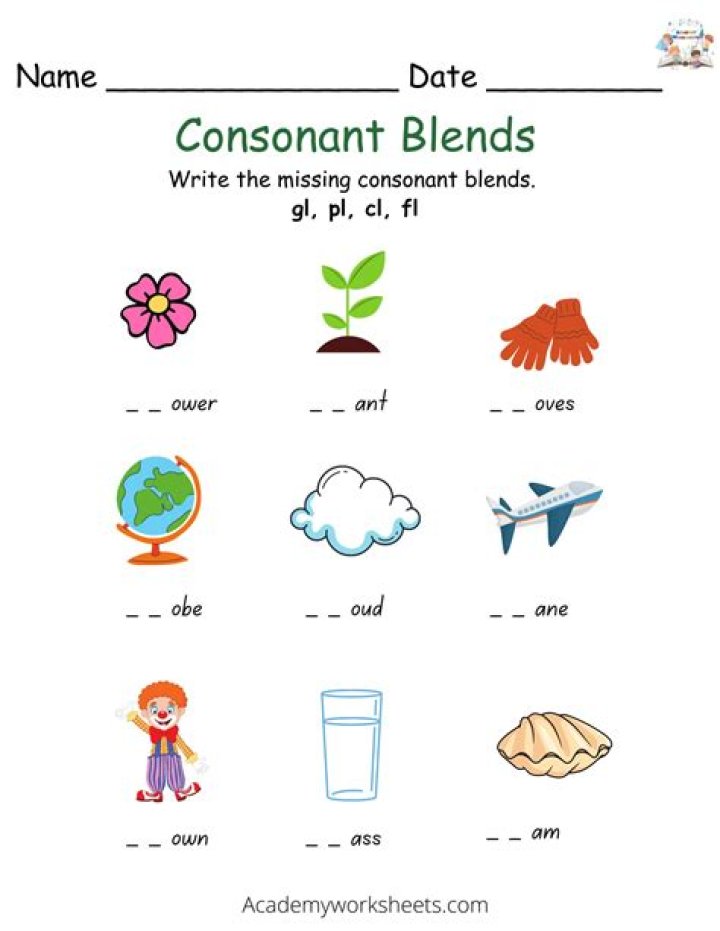 Final Consonant Blends Worksheets PDF – Printable Practice for Early Readers