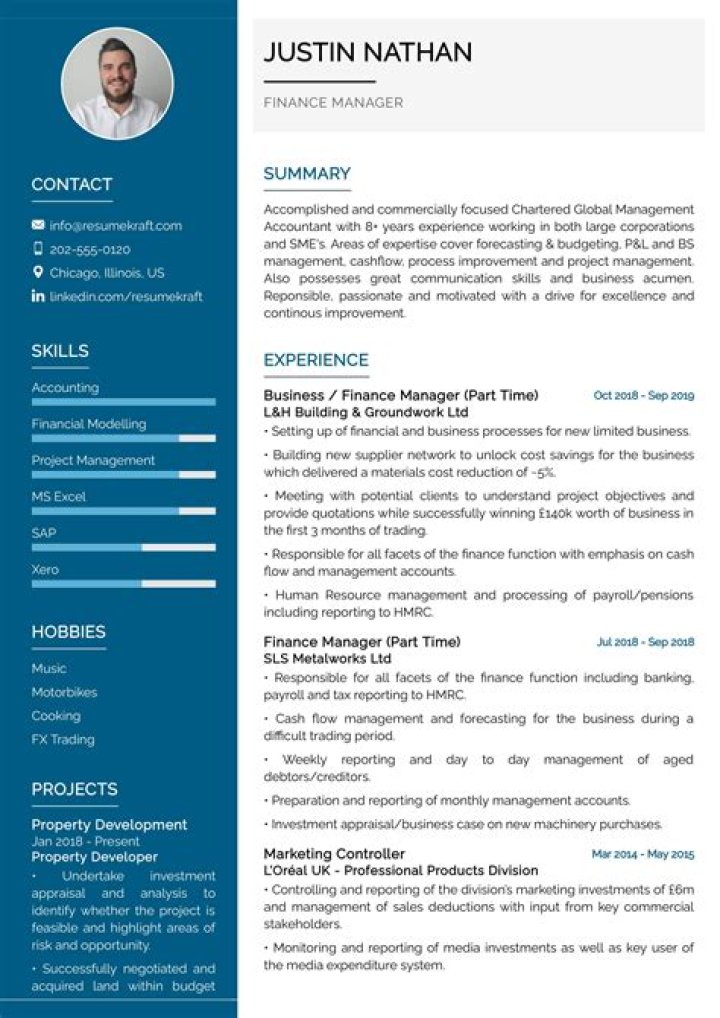 Finance Manager Resume PDF – Tailored for Finance Leaders