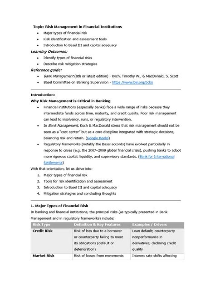 Mastering Financial Risk Management in Banking: Essential PDF Guide