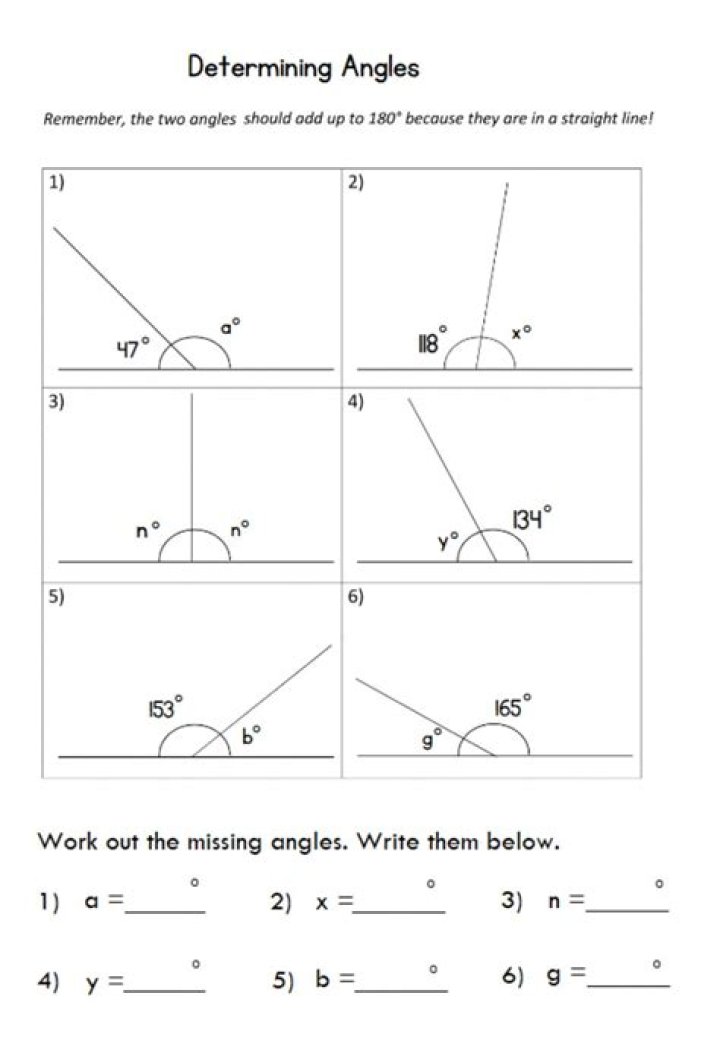 Find Unknown Angle Measures Worksheet PDF – Instant Practice