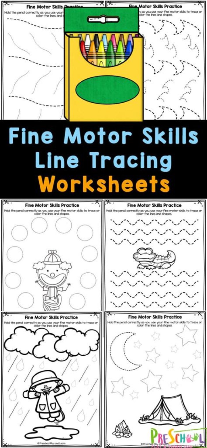 Free Printable Fine Motor Skills Pencil Control Worksheets PDF - Instant Download
