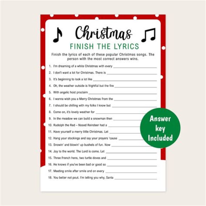Finish the Lyrics Quiz with Answers PDF Free – Test Your Knowledge