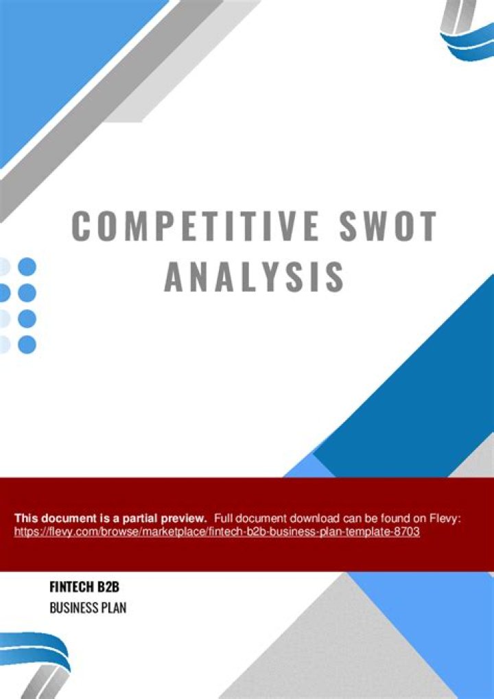 Fintech Business Plan Sample PDF: Ready-to-Use Template for Startups