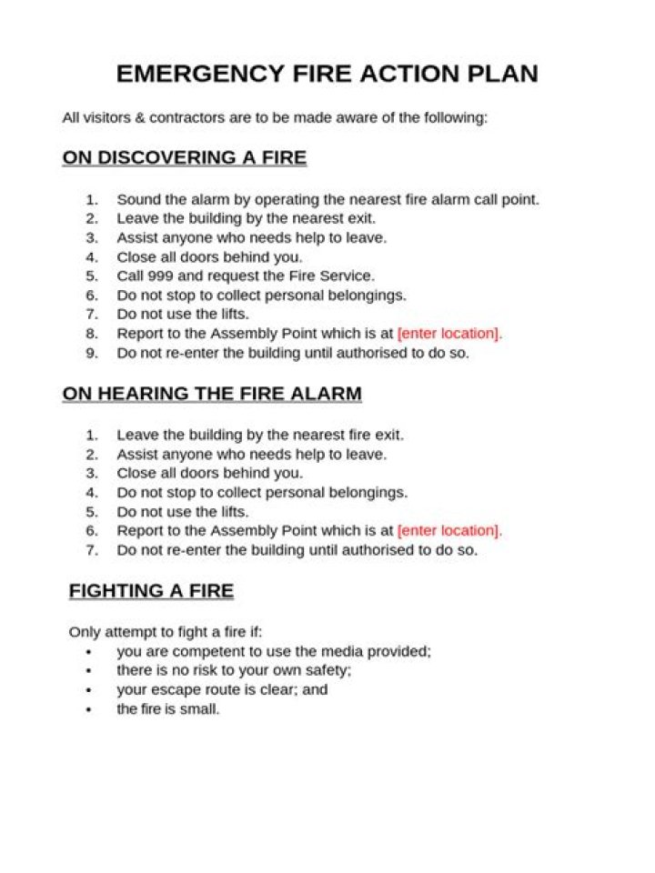 Essential Fire Action Plan PDF for Safe Emergency Response