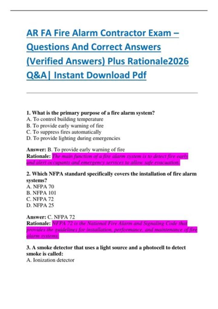 Fire Alarm Questions and Answers PDF: Everything You Need to Know