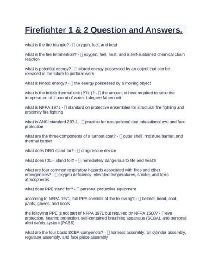 Fire Fighting Questions & Answers PDF: Essential Guide