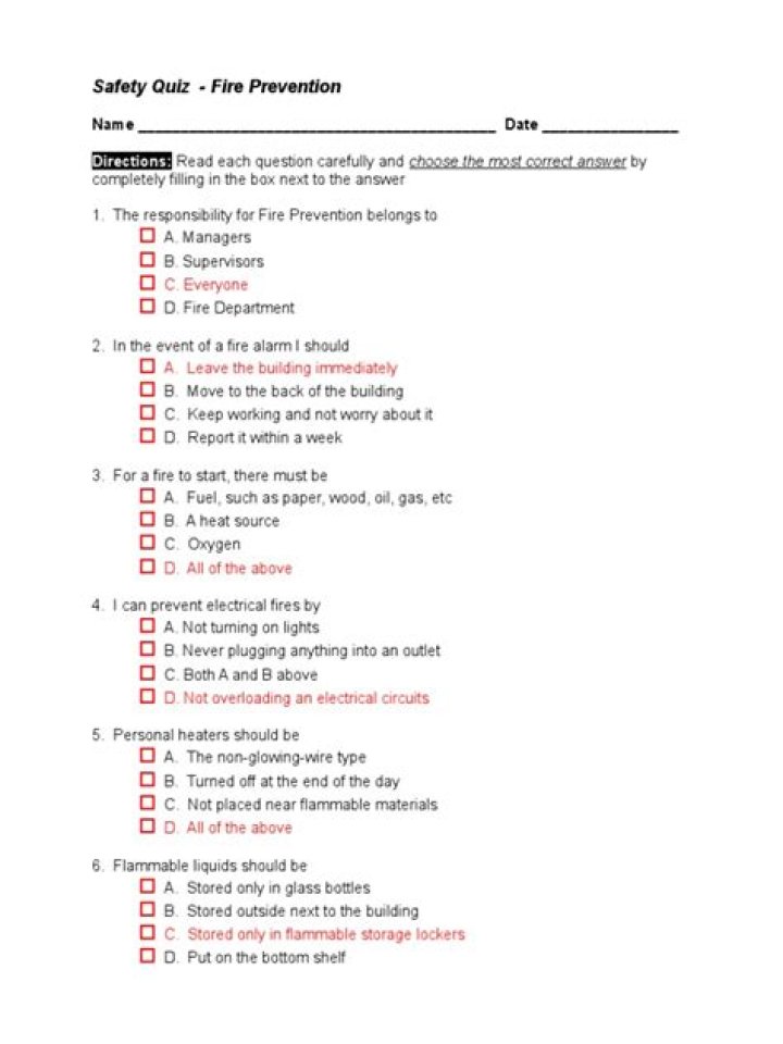 Fire Safety Test Questions & Answers PDF: Essential Preparedness Guide