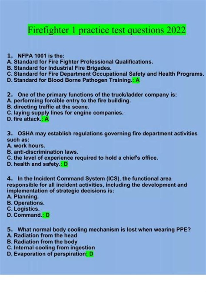 Firefighter 1 Practice Test PDF – Boost Your Exam Readiness