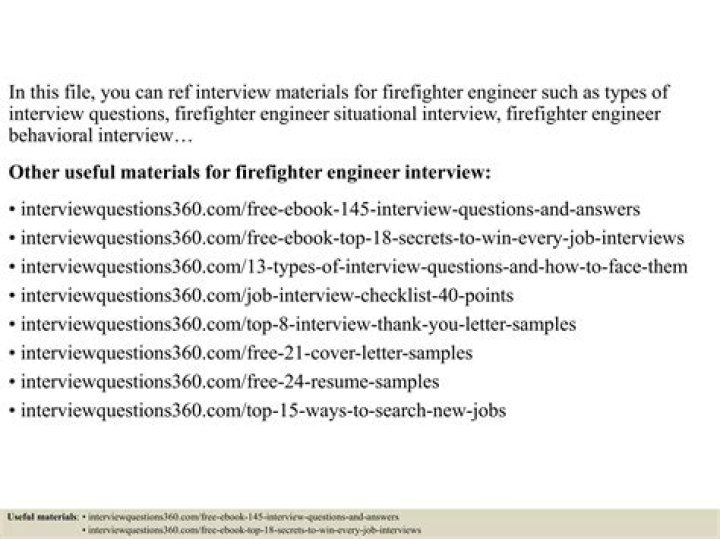 Firefighter Interview Questions and Answers PDF: Expert Prep Guide