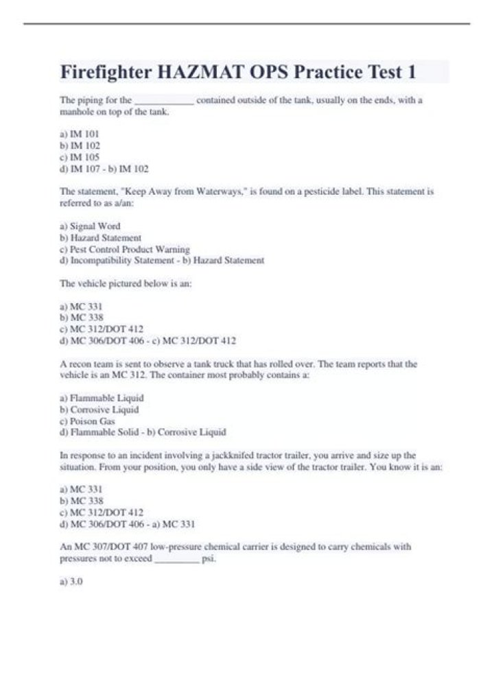 Firefighter Practice Test PDF – Master Emergency Response Skills