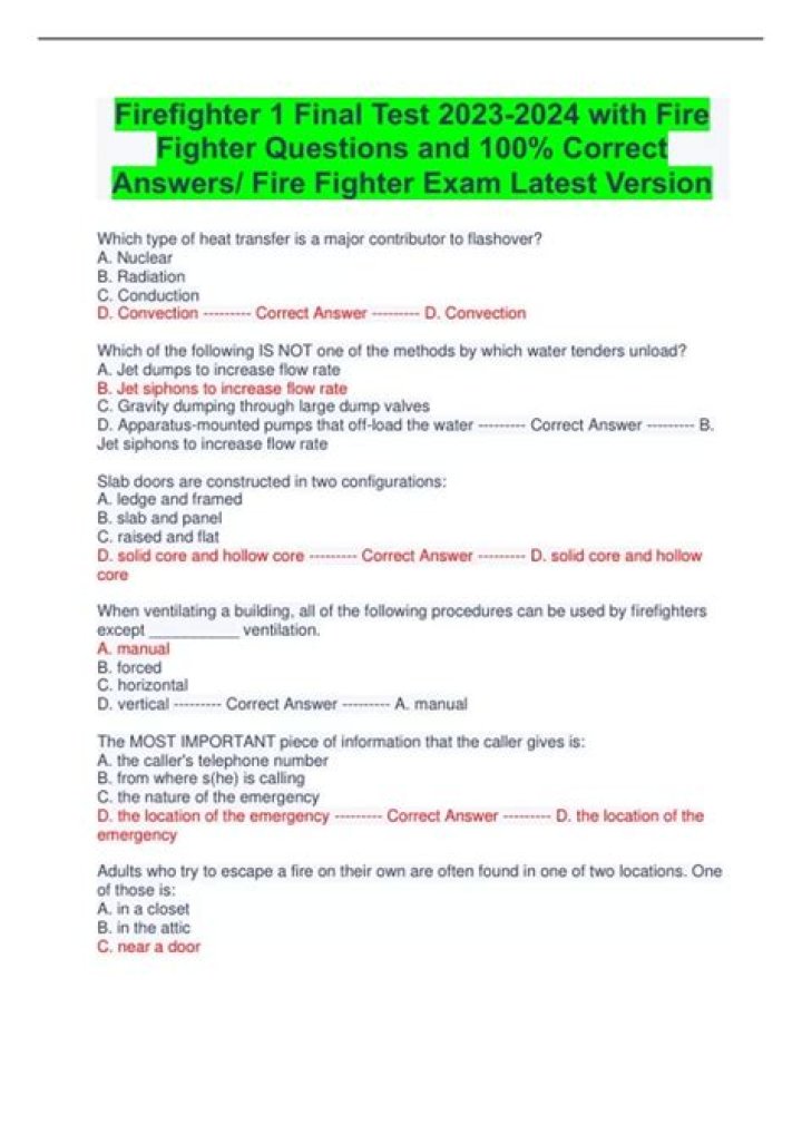 Firefighter Questions and Answers PDF: Expert Answers for Professionals