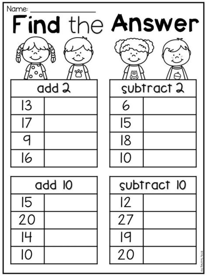 Free Printable First Grade Math Worksheets PDF – Instant Download