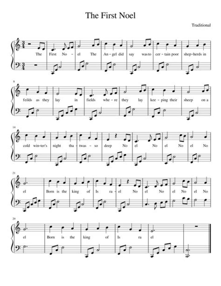 First Noël Sheet Music PDF – Download Free Holiday Carols Now
