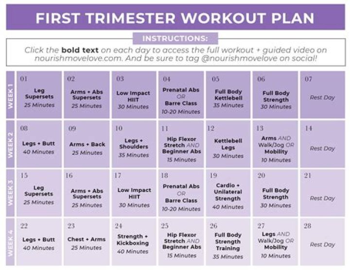 First Trimester Workout Plan PDF: Safe Exercises for Early Pregnancy