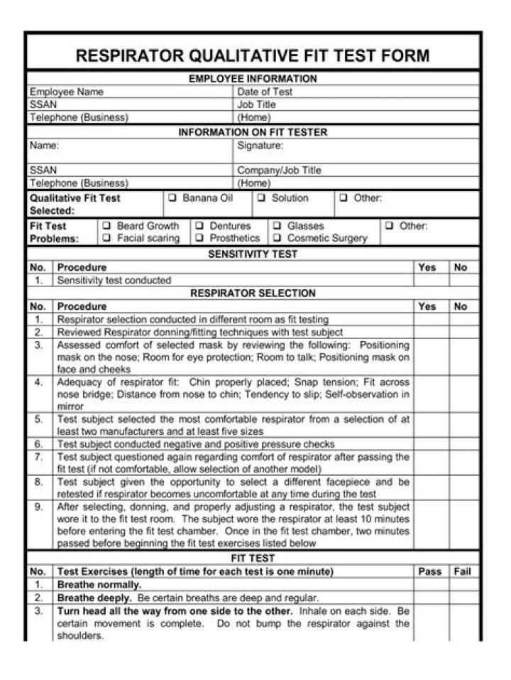 Download Free Fit Test PDF for Accurate Safety Compliance