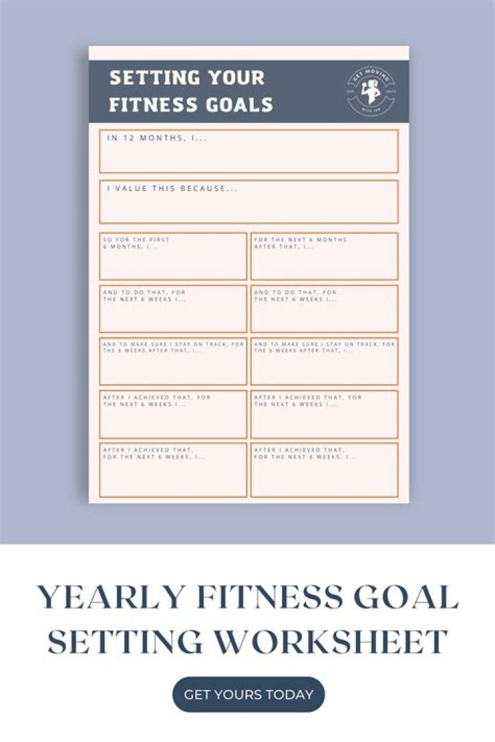 Fitness Goal Setting Worksheet PDF to Track Progress