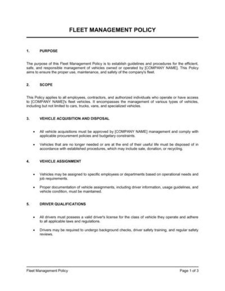 Fleet Management Plan PDF: Optimize Operations & Save Costs