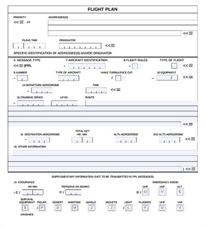 Free Flight Plan Example PDF for Safe & Smooth Travel