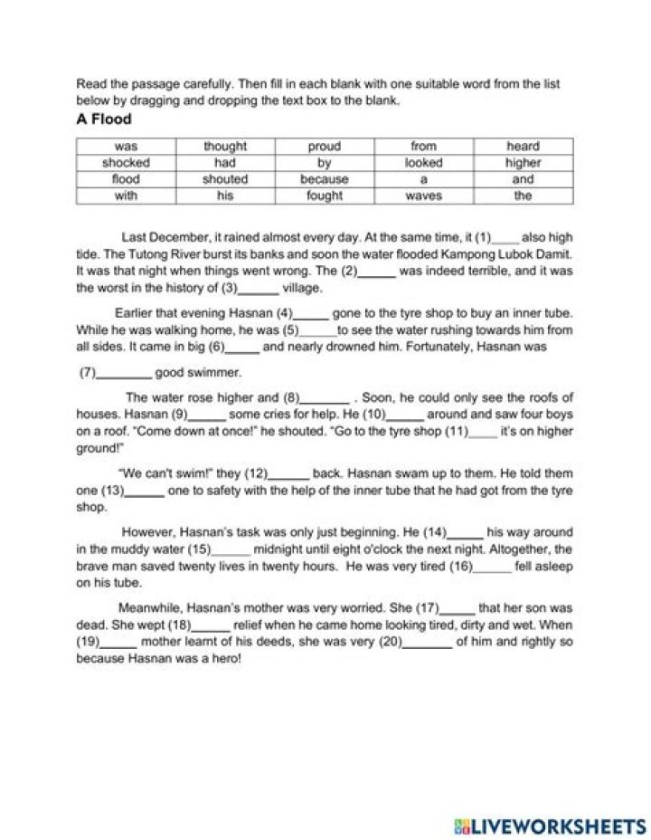 Download Free Flood Worksheets PDF for Emergency Preparedness