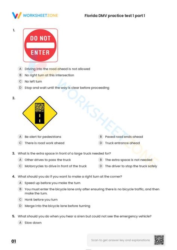 Free Florida DMV Practice Test PDF – Pass Your Exam Faster